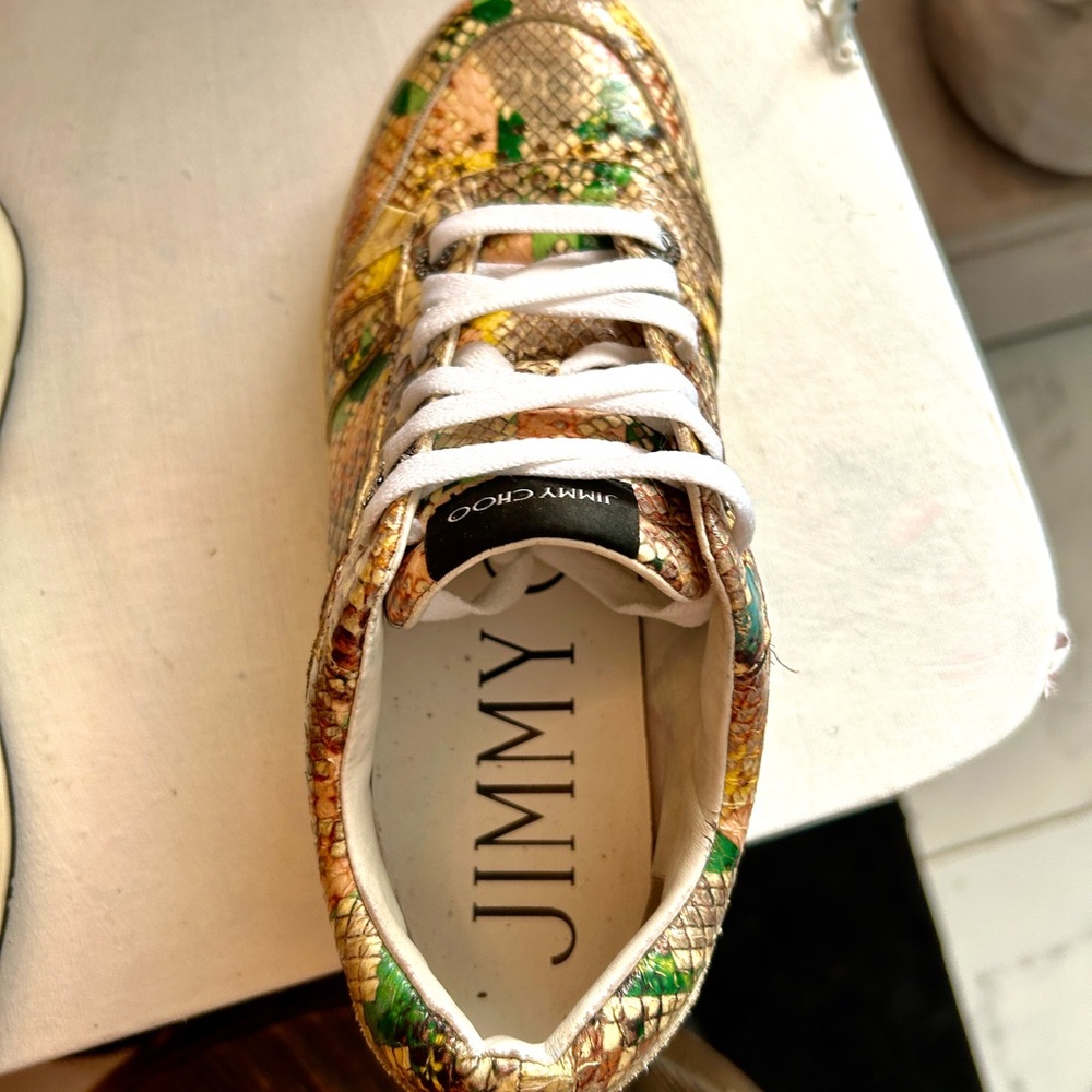 Jimmy Choo Miami Snakeskin Pattern Women's Sneakers